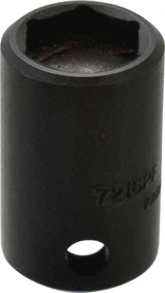 Proto - 3/8" Drive, 1/2" Socket, Power Socket - 6 Points, 1-3/16" OAL - Exact Tooling