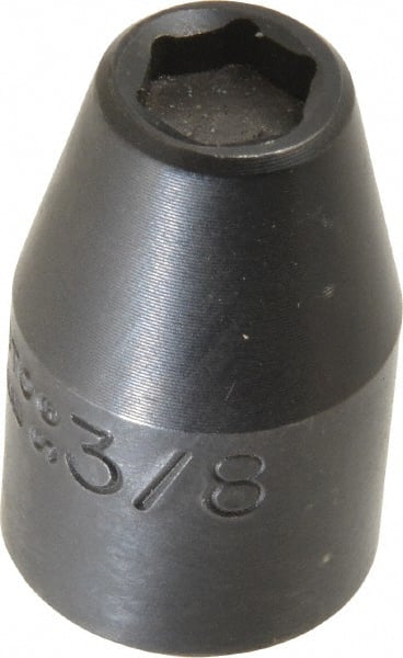 Proto - 1/2" Drive, 3/8" Socket, Power Socket - 6 Points, 1-1/2" OAL - Exact Tooling