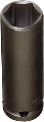 Proto - 3/8" Drive 11/32" Deep Thin Wall Impact Socket - 6 Points, 2" OAL - Exact Tooling
