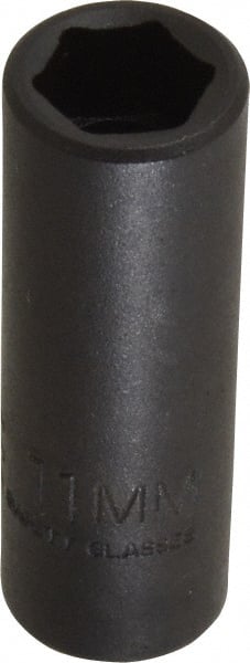 Proto - 3/8" Drive 11mm Deep Thin Wall Impact Socket - 6 Points, 2" OAL - Exact Tooling