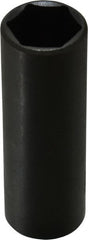 Proto - 1/2" Drive 7/8" Deep Thin Wall Impact Socket - 6 Points, 3-1/2" OAL - Exact Tooling