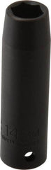Proto - 1/2" Drive 14mm Deep Thin Wall Impact Socket - 6 Points, 3-1/4" OAL - Exact Tooling