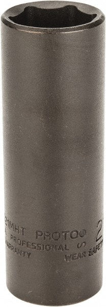 Proto - 1/2" Drive 21mm Deep Thin Wall Impact Socket - 6 Points, 3-1/2" OAL - Exact Tooling