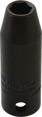Proto - 3/8" Drive 5/16" Deep Thin Wall Impact Socket - 6 Points, 2" OAL - Exact Tooling