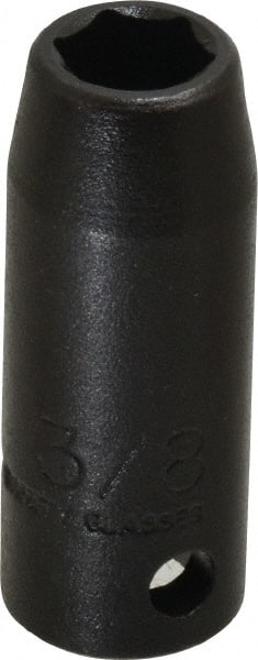 Proto - 3/8" Drive 3/8" Deep Thin Wall Impact Socket - 6 Points, 1-3/4" OAL - Exact Tooling