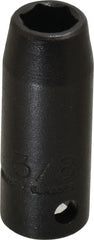 Proto - 3/8" Drive 3/8" Deep Thin Wall Impact Socket - 6 Points, 1-3/4" OAL - Exact Tooling