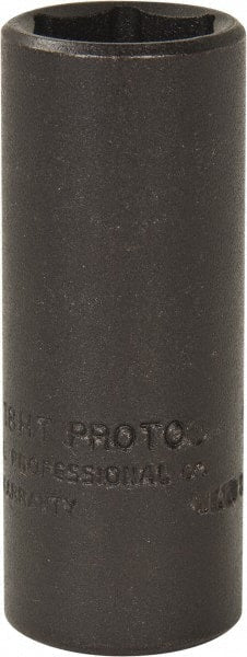 Proto - 3/8" Drive 9/16" Deep Thin Wall Impact Socket - 6 Points, 2" OAL - Exact Tooling