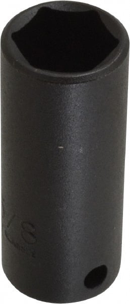 Proto - 3/8" Drive 5/8" Deep Thin Wall Impact Socket - 6 Points, 2-1/8" OAL - Exact Tooling