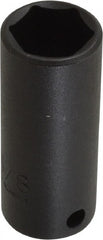 Proto - 3/8" Drive 5/8" Deep Thin Wall Impact Socket - 6 Points, 2-1/8" OAL - Exact Tooling