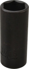 Proto - 3/8" Drive 11/16" Deep Thin Wall Impact Socket - 6 Points, 2-7/32" OAL - Exact Tooling