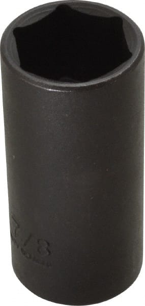 Proto - 3/8" Drive 7/8" Deep Thin Wall Impact Socket - 6 Points, 2-1/2" OAL - Exact Tooling