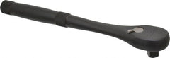 Proto - 1/2" Drive Pear Head Standard Ratchet - Black Oxide Finish, 10-1/2" OAL, 45 Gear Teeth, Standard Knurled Handle, Standard Head - Exact Tooling