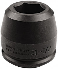 Proto - 1-1/2" Drive 1-9/16" Standard Impact Socket - 6 Points, 5-3/4" OAL - Exact Tooling