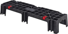 Quantum Storage - 625 Lb Capacity, Black Dunnage Rack - 40" Wide x 6" High x 12" Deep, HDPE - Exact Tooling