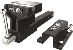 Wilton - 6" Jaw Width x 5-3/4" Jaw Opening Capacity, 5" Throat Depth, Bench & Pipe Combination Vise - 3/4 to 3" Pipe Capacity, Stationary Base, Bolt Down Attachment, Ductile Iron - Exact Tooling