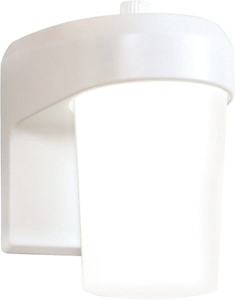 Cooper Lighting - 11 Watt LED Entry Light - Polycarbonate Lens, Pole & Wall Mount, 120 Volts, 138mm Long x 173mm High - Exact Tooling