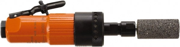 Dotco - 6mm Collet, Straight Handle, Air Straight Die Grinder - 24,000 RPM, Side Exhaust, 38 CFM, 0.9 hp, 90 psi, 6.3mm Inlet - Exact Tooling