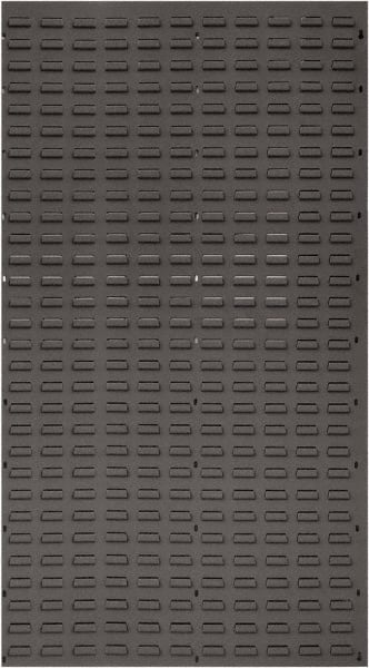 Quantum Storage - 36" Wide x 61" High, Gray Louvered Bin Panel - Use with Stack and Hang Bins - Exact Tooling