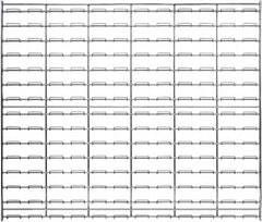 Quantum Storage - 36" Wide x 30" High, Chrome Louvered Bin Panel - Use with Stack and Hang Bins - Exact Tooling