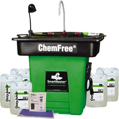 CRC - Free Standing Water-Based Parts Washer - 25 Gal Max Operating Capacity, HDPE Tank, 42" High x 47" Long x 38" Wide, 110 Input Volts - Exact Tooling