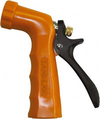 SANI-LAV - 3/4" Pipe, Insulated, Grade 3 Zinc Adjustable Spray Pattern Nozzle - Safety Orange, 3/4 GHT Connection, 6.5 Gal per min at 100 psi, 3/4 GHT, 3/4" Orifice Diam, For Use With Water - Exact Tooling