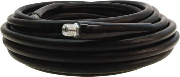 Continental ContiTech - 30' Long, 3/8 Male Rigid x Male Swivel, -20 to 250°F, Nitrile High Temp & High Pressure Hose - 3/8" ID x 0.69" OD, Black, 4,000 Max psi - Exact Tooling