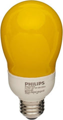 Philips - 14 Watt Fluorescent Residential/Office Medium Screw Lamp - 2,700°K Color Temp, 600 Lumens, 120 Volts, A19, 8,000 hr Avg Life - Exact Tooling