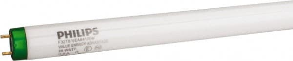 Philips - 28 Watt Fluorescent Tubular Medium Bi-Pin Lamp - 4,100°K Color Temp, 2,600 Lumens, T8, 32,000 hr Avg Life - Exact Tooling
