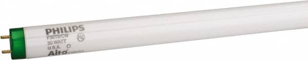 Philips - 30 Watt Fluorescent Tubular Medium Bi-Pin Lamp - 4,100°K Color Temp, 2,200 Lumens, T8, 7,500 hr Avg Life - Exact Tooling