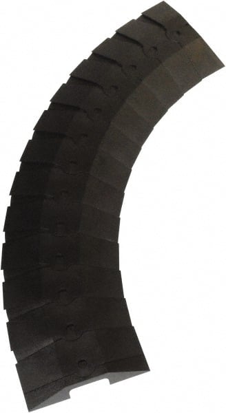 UltraTech - 1 Channel, 3 Ft Long, 3/4" Max Compatible Cable Diam, Black ABS On Floor Cable Cover - 9-3/4" Overall Width x 1-3/8" Overall Height, 3" Channel Width x 3/4" Channel Height - Exact Tooling