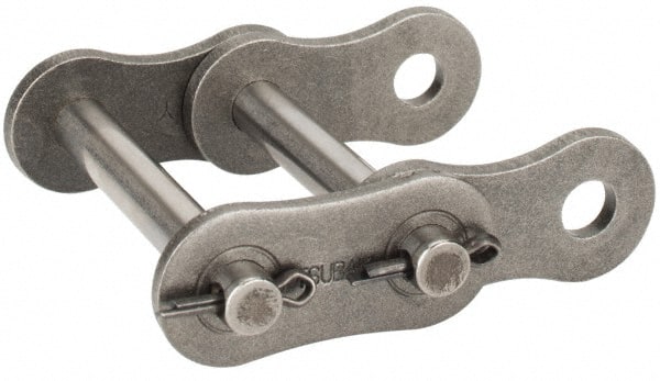 U.S. Tsubaki - 1" Pitch, ANSI 80-2, Cottered Roller Chain Connecting Link - For Use with Double Strand Chain - Exact Tooling