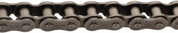 U.S. Tsubaki - 3/8" Pitch, ISO 06B, British Standard Roller Chain - Chain No. 06B, 2,310 Lb. Capacity, 10 Ft. Long, 1/4" Roller Diam, 0.225" Roller Width - Exact Tooling