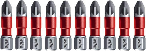 Wiha - PZ.3 Posidriv Screwdriver Bit - 1/4" Drive, 1-9/64" OAL - Exact Tooling