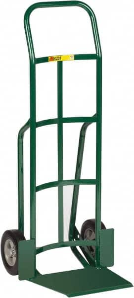 Little Giant - 800 Lb Capacity 49" OAH Hand Truck - 13-1/2 x 16" Base Plate, Dual Handle, Steel, Solid Rubber Wheels - Exact Tooling