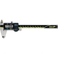 Mitutoyo - 0 to 6" Range 0.01mm Resolution, Electronic Caliper - Steel with 40mm Steel Jaws, 0.001" Accuracy, SPC Output - Exact Tooling