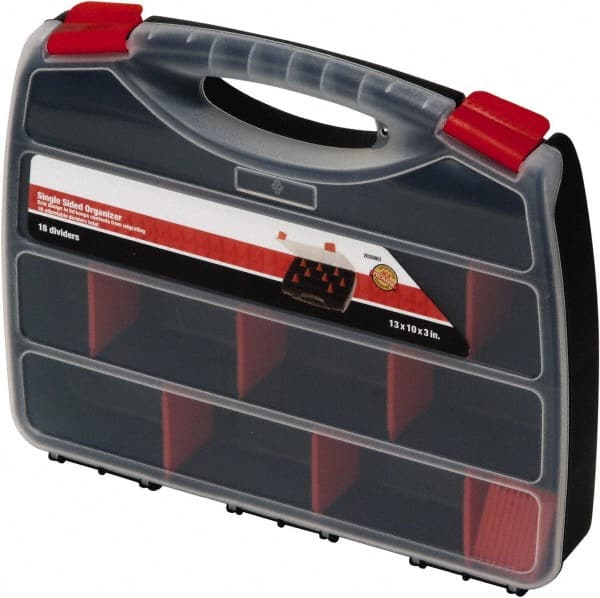 Quantum Storage - 13" Wide x 2" High x 10" Deep, Small Parts Organizer - Polypropylene Frame, 22 Compartments - Exact Tooling