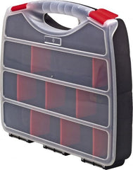 Quantum Storage - 12-1/2" Wide x 3" High x 10" Deep, Double Sided Small Parts Organizer - Polypropylene Frame, 30 Compartments - Exact Tooling