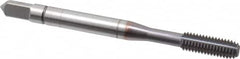 Balax - #10-32 UNF 2B H5 Thread Limit Bottoming Thread Forming Tap - Powdered Metal High Speed Steel, TiCN Finish, 2-3/8" OAL, 0.6" Thread Length, Right Hand Thread, Series BXSTEEL - Exact Tooling