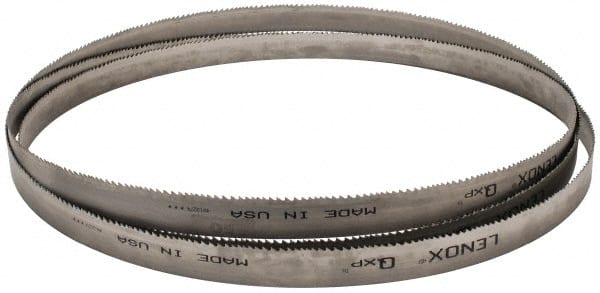 Lenox - 5 to 8 TPI, 13' 3" Long x 1" Wide x 0.035" Thick, Welded Band Saw Blade - Bi-Metal, Toothed Edge, Raker Tooth Set, Flexible Back, Contour Cutting - Exact Tooling
