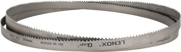 Lenox - 3 to 4 TPI, 14' 10" Long x 1" Wide x 0.035" Thick, Welded Band Saw Blade - Bi-Metal, Toothed Edge, Raker Tooth Set, Flexible Back, Contour Cutting - Exact Tooling