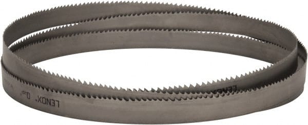 Lenox - 3 to 4 TPI, 13' 6" Long x 1-1/4" Wide x 0.042" Thick, Welded Band Saw Blade - Bi-Metal, Toothed Edge, Raker Tooth Set, Flexible Back, Contour Cutting - Exact Tooling