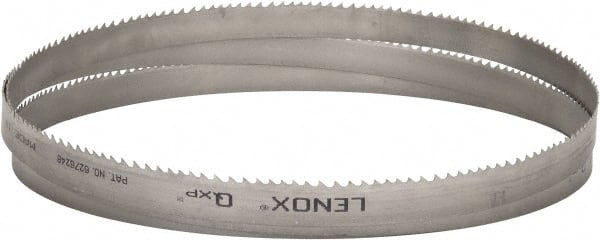 Lenox - 3 to 4 TPI, 11' 6" Long x 1" Wide x 0.035" Thick, Welded Band Saw Blade - Bi-Metal, Toothed Edge, Raker Tooth Set, Flexible Back, Contour Cutting - Exact Tooling