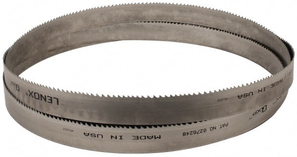 Lenox - 4 to 6 TPI, 12' Long x 1-1/4" Wide x 0.042" Thick, Welded Band Saw Blade - Bi-Metal, Toothed Edge, Raker Tooth Set, Flexible Back, Contour Cutting - Exact Tooling