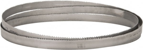 Lenox - 3 to 4 TPI, 19' 2" Long x 1-1/2" Wide x 0.05" Thick, Welded Band Saw Blade - Bi-Metal, Toothed Edge, Raker Tooth Set, Flexible Back, Contour Cutting - Exact Tooling