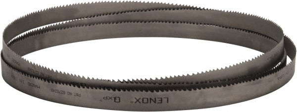 Lenox - 3 to 4 TPI, 15' 6" Long x 1-1/4" Wide x 0.042" Thick, Welded Band Saw Blade - Bi-Metal, Toothed Edge, Raker Tooth Set, Flexible Back, Contour Cutting - Exact Tooling