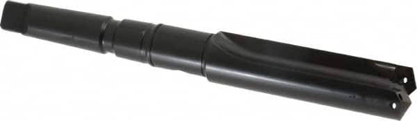 Allied Machine and Engineering - Series 2.5, 1-3/16 to 1-3/8" Diam, 3MT Taper Shank, Straight Flute Spade Drill - 3-3/8" Max Depth, 6-15/64" Body Length, 9-25/32" OAL, Short Length, Through Coolant - Exact Tooling