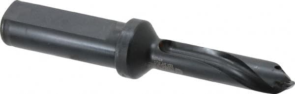 Allied Machine and Engineering - Series 13, 13 to 13.99mm Diam, 3/4" Diam Straight Shank with Flange, Straight Flute Spade Drill - 1-41/64" Max Depth, 2-47/64" Body Length, 4-49/64" OAL, Standard Length, Through Coolant - Exact Tooling