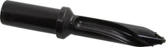 Allied Machine and Engineering - Series 20, 20 to 21.99mm Diam, 1" Diam Straight Shank with Flange, Straight Flute Spade Drill - 2-17/64" Max Depth, 3-61/64" Body Length, 6-15/64" OAL, Standard Length, Through Coolant - Exact Tooling