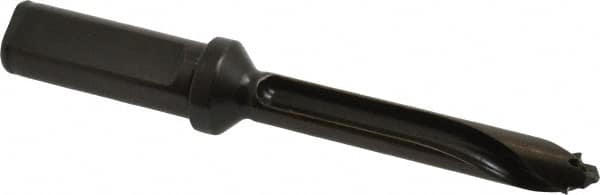 Allied Machine and Engineering - Series 13, 13 to 13.99mm Diam, 3/4" Diam Straight Shank with Flange, Straight Flute Spade Drill - 2-49/64" Max Depth, 3-53/64" Body Length, 5-55/64" OAL, Standard Length, Through Coolant - Exact Tooling