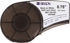 Brady - 3/4" Wide x 168" Long, Translucent & White Vinyl Tape - For BMP21 Plus Portable Label Printer, IDPAL Handheld Label Maker - Exact Tooling
